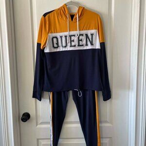 Feathers Two Piece Hooded Tracksuit Women's size 1X